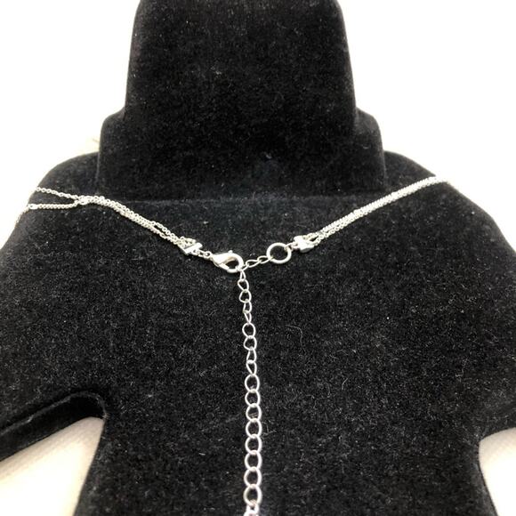 LC Lauren Conrad NIP Silver Tone Double Strand Sand Dollar Pendants Necklace - Picture 9 of 11